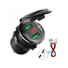 Kép 1/7 - Freedconn vízálló gyorstöltő motorhoz, rollerhez, quadhoz, motorcsónakhoz, MC3084G, 2x USB QC3.0