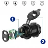 Kép 7/7 - Freedconn vízálló gyorstöltő motorhoz, rollerhez, quadhoz, motorcsónakhoz, MC3084G, 2x USB QC3.0