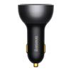 Kép 2/9 - Car charger Baseus Superme, USB, USB-C, 140W (black)