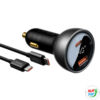 Kép 6/9 - Car charger Baseus Superme, USB, USB-C, 140W (black)