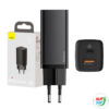 Kép 1/6 - Baseus GaN2 Lite fali töltő, USB + USB-C, 65 W, EU (fekete)