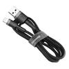 Kép 3/10 - Baseus Cafule 1,5A 2 m-es Lightning USB-kábel (szürke-fekete)