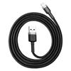 Kép 1/10 - Baseus Cafule 1,5A 2 m-es Lightning USB-kábel (szürke-fekete)