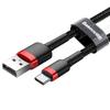 Kép 2/6 - USB-USB-C kábel Baseus Cafule 2A 2m (piros-fekete)