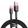 Kép 1/6 - Baseus Cafule USB-USB-C kábel,  2A, 2m (piros-fekete)