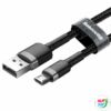 Kép 2/6 - Baseus Cafule 1,5A 2 m-es USB-Micro USB-kábel (szürke-fekete)