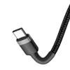 Kép 5/9 - Baseus Cafule PD 2.0 USB-C – USB-C PD 2.0, QC 3.0 kábel, 60 W, 2 m (fekete-szürke)