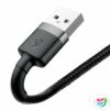Kép 5/9 - Baseus Cafule 2A 3m Lightning USB-kábel (szürke-fekete)