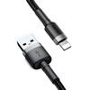 Kép 3/9 - Baseus Cafule 2A 3m Lightning USB-kábel (szürke-fekete)