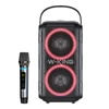 Kép 1/5 - W-KING T9 vezeték nélküli Bluetooth hangszóró, mikrofonnal, 60W, fekete