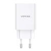 Kép 2/5 - Vipfan E03 hálózati töltő, 1x USB, 18W, QC 3.0 + Lightning kábel (fehér)