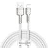 Kép 1/10 - Cafule_USB_kábel_lightning_2.4A_2m_fehér