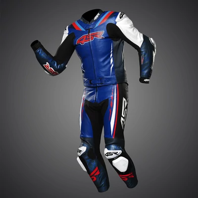 NEW 4SR RR BLUE AR motoros 2részes bőrruha, Airbag ready