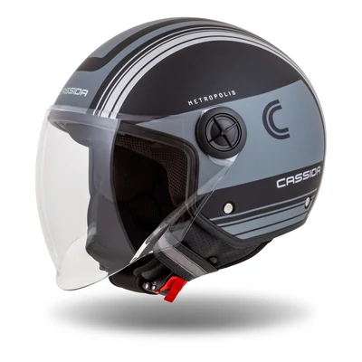 Cassida Handy Metropolis Safety, black matt/grey/reflective grey 2025 bukósisak