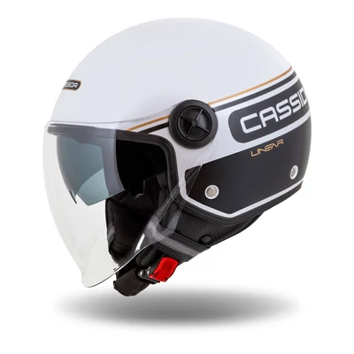 Cassida Handy Plus Linear, pearl white/black/gold 2025 bukósisak
