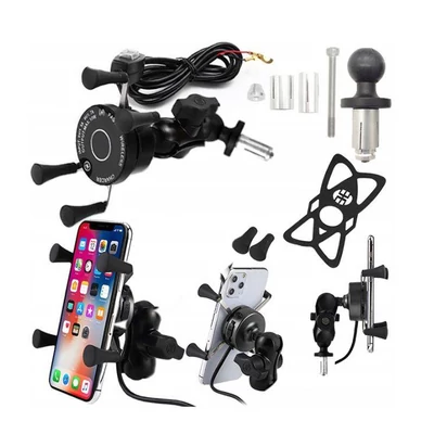 FreedConn X motoros telefontartó, wireless töltéssel, USB aljzattal