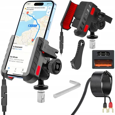 FreedConn MC41-03 motoros telefontartó, töltő 36 W gyorstöltés QC 3.0 + USB-C