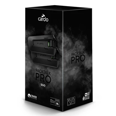 Cardo Packtalk PRO DUO, 45mm JBL, Mesh 2.0-BTEbbe 5.2 motoros kommunikáció