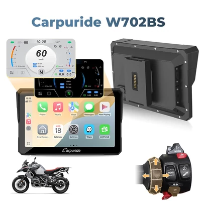 Carpuride W702BS - CarPlay a BMW motorkerékpárokhoz OEM vezérlő integrációval