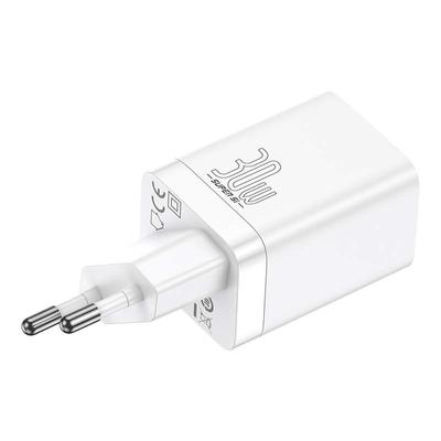Baseus Super Si Pro gyorstöltő USB + USB-C 30W, fehér