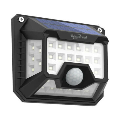 Somoreal SM-OLT3 kültéri napelemes LED lámpa, mozgás- és szürkületérzékelővel, 1200mAh (2 db)