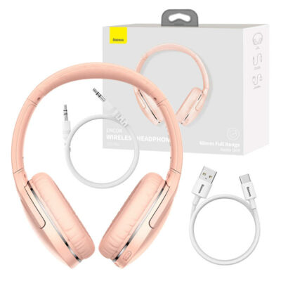 Baseus Encok D02 Pro, vezeték nélküli fejhallgató, rózsaszín