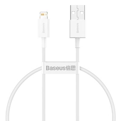 USB-kábel a Lightning Baseus Superior sorozathoz, 2,4A, 0,25 m (fehér)