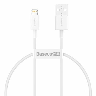 USB-kábel a Lightning Baseus Superior sorozathoz, 2,4A, 0,25 m (fehér)