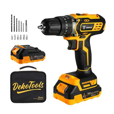 Deko Tools akkumulátoros ütvefúrógép 16V, DKCD16ID01-B5S2 