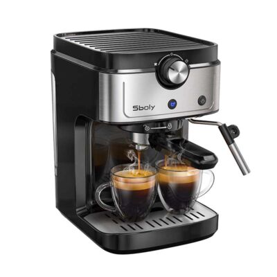 Sboly SYCM-265EA cob kávéfőző, 19Bar, tejhabosítóval, Nespresso kapszula + őrölt kávéhoz
