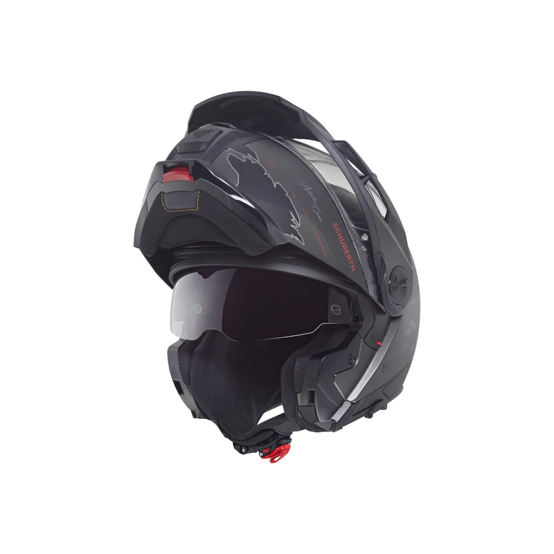 Schuberth Helmet E2 Atlas matt black/red Flip-Up bukósisak