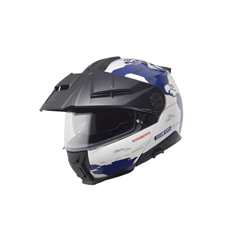 Schuberth Helmet E2 Atlas White/blue Flip-Up bukósisak