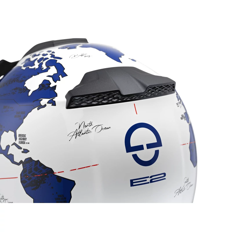 Schuberth Helmet E2 Atlas White/blue Flip-Up bukósisak