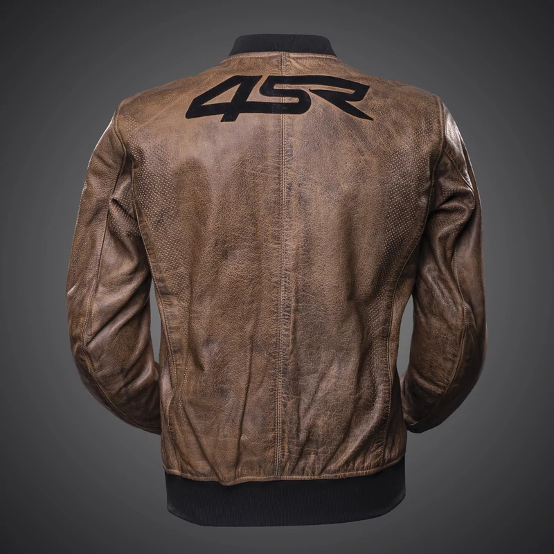 4SR Bomber Brown Patina motoros bőrkabát