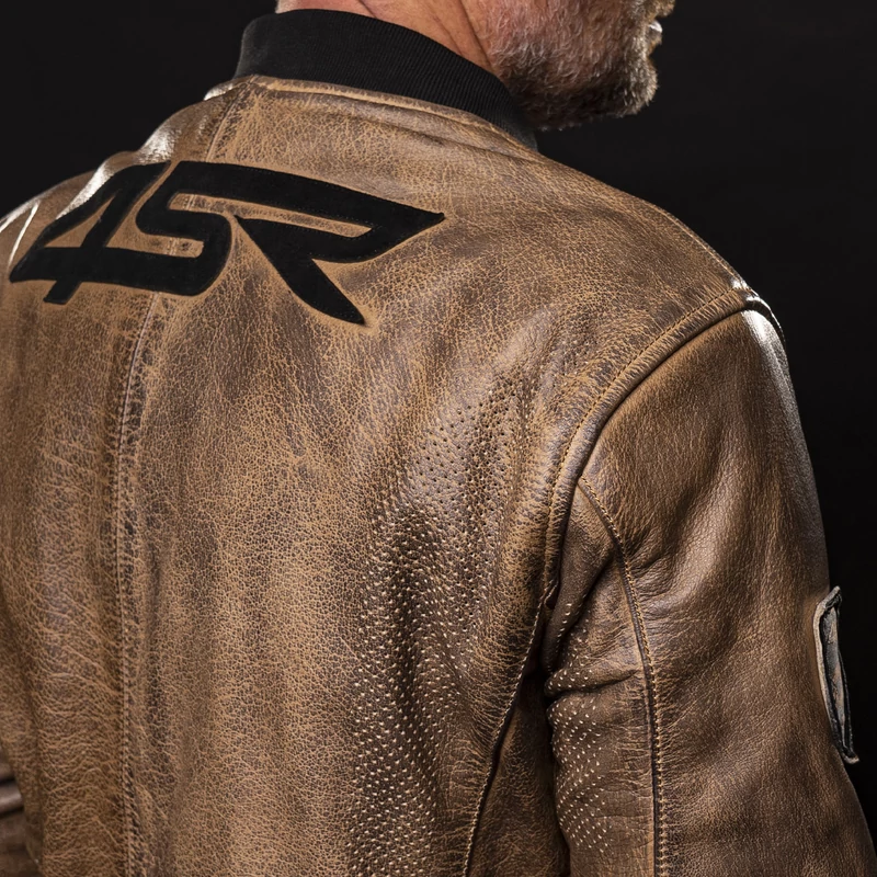 4SR Bomber Brown Patina motoros bőrkabát