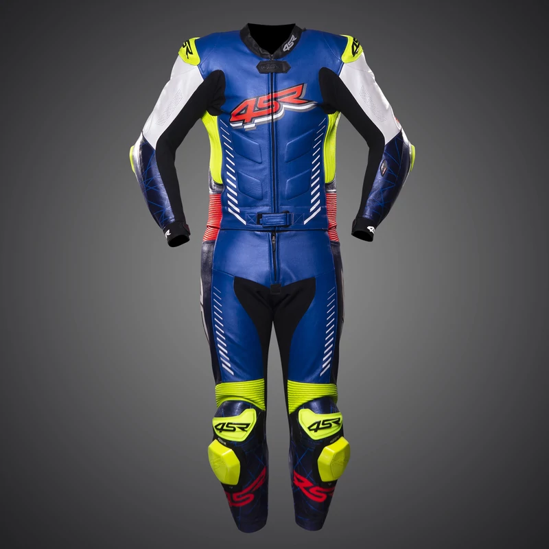 4SR RR Evo III Pearl Blue AR 2 részes bőrruha, Airbag ready