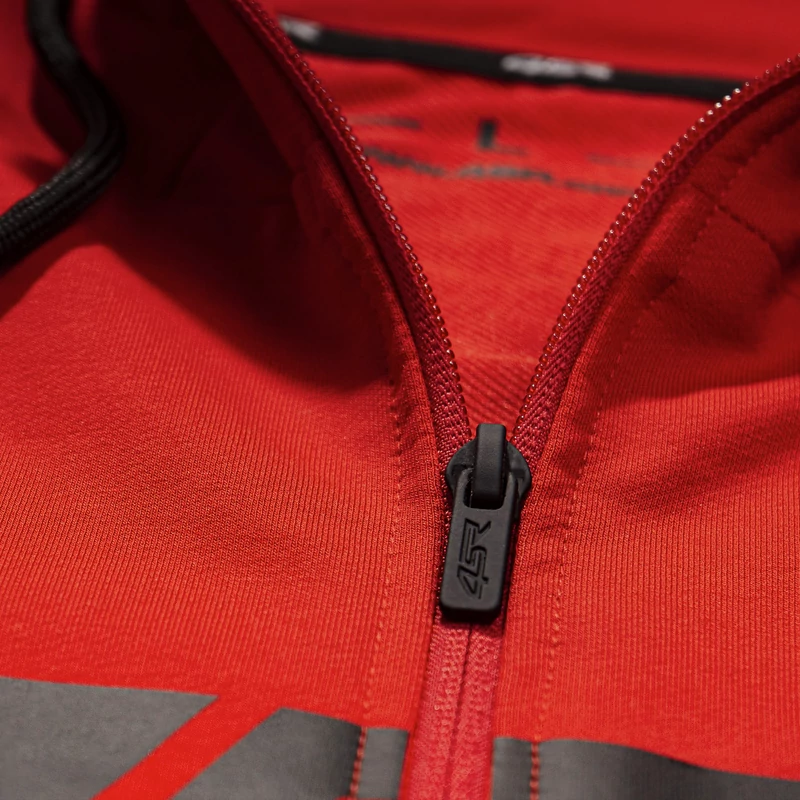 4SR Hoodie Logo, kapucnis, zipzáros felső, piros