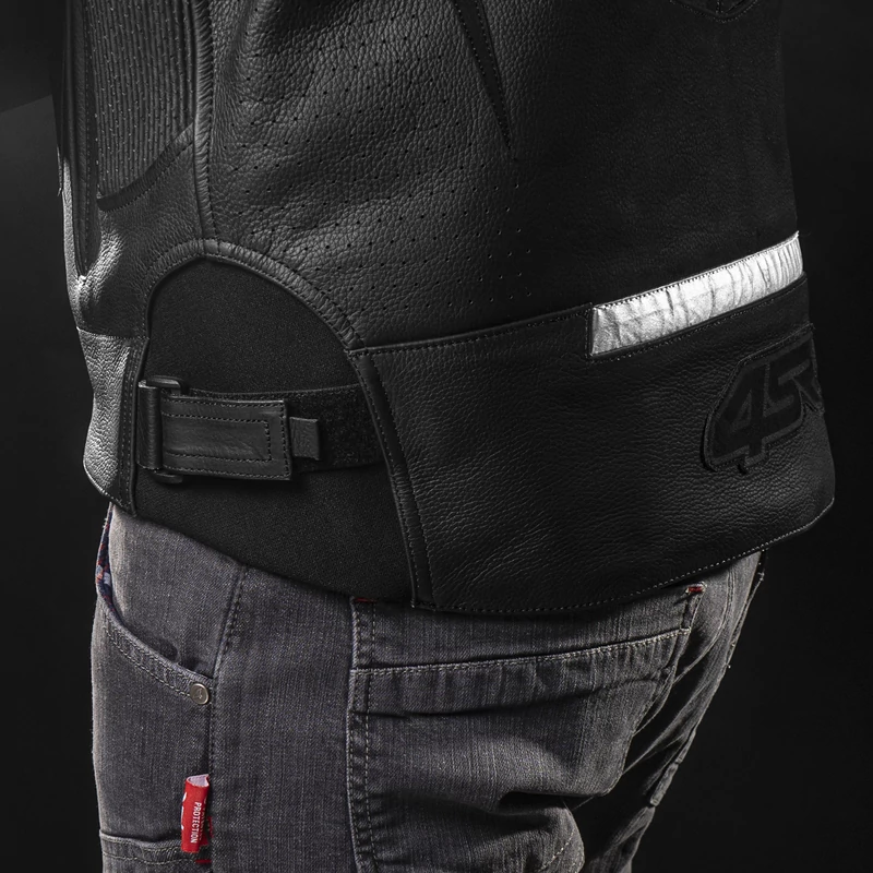 4SR Club Sport Black Series AR Bőrkabát, légzság előkészített, (Airbag ready)