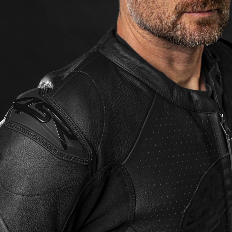 4SR Club Sport Black Series AR Bőrkabát, légzság előkészített, (Airbag ready)