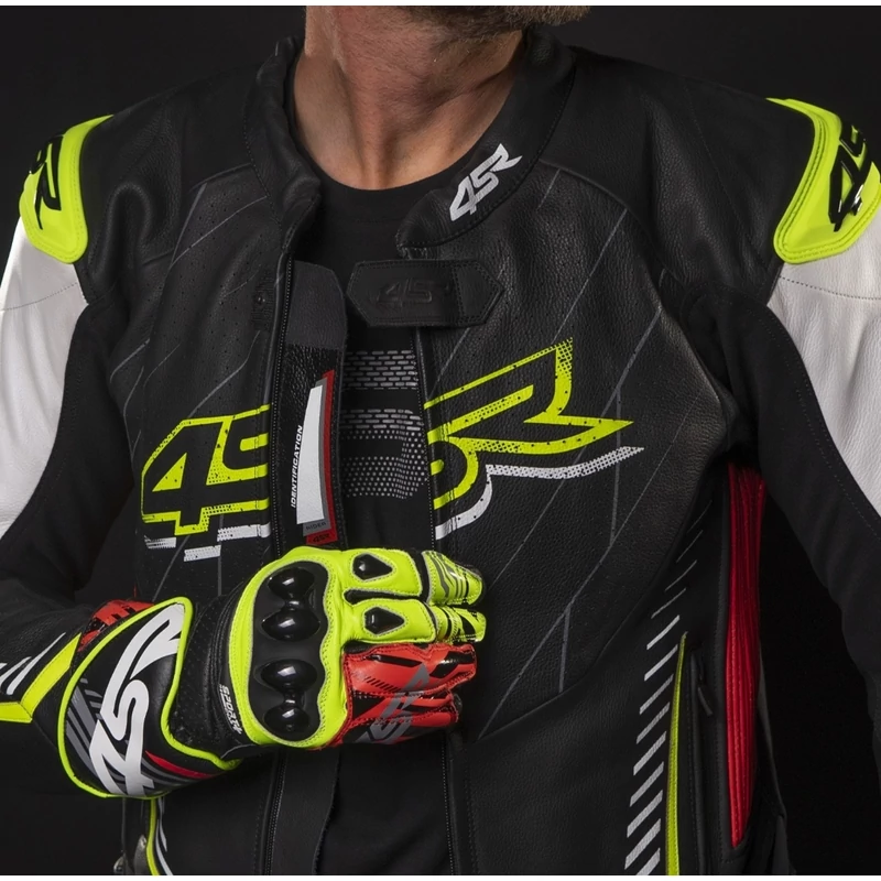 4SR Club Sport NEON AR Bőrkabát, légzság előkészített, (Airbag ready)