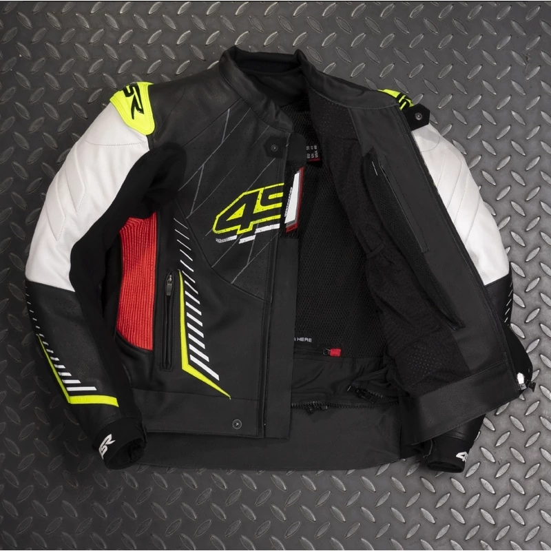 4SR Club Sport NEON AR Bőrkabát, légzság előkészített, (Airbag ready)
