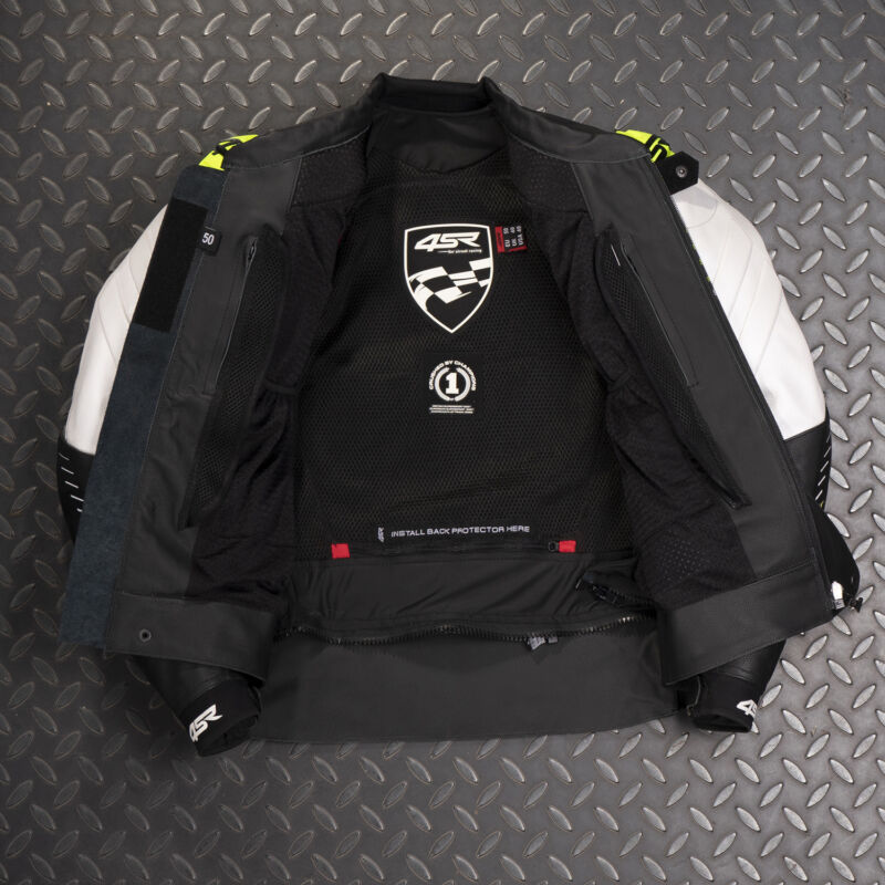 4SR Club Sport NEON AR Bőrkabát, légzság előkészített, (Airbag ready)