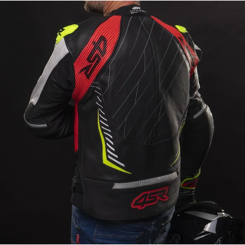 4SR Club Sport NEON AR Bőrkabát, légzság előkészített, (Airbag ready)