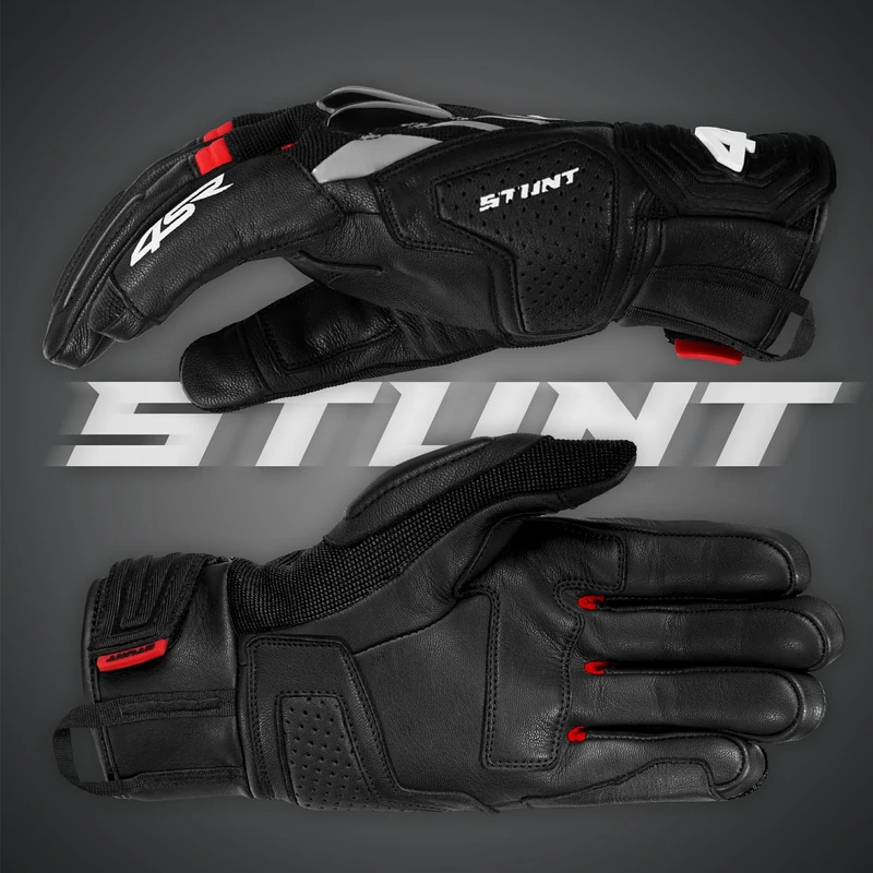 4SR new STUNT motoros kesztyű RED