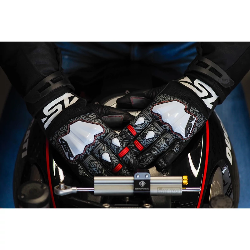 4SR GTS motoros kesztyű Black