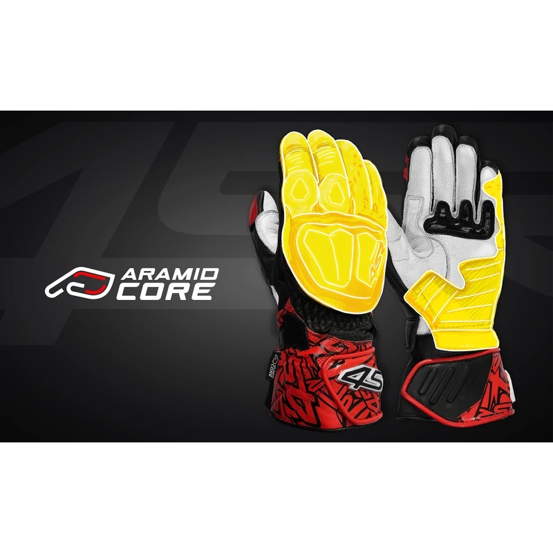 4SR RR Aramid Core RED bőrkesztyű