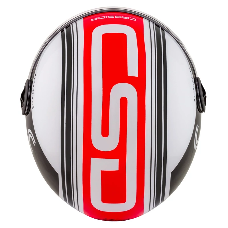Cassida Handy Metropolis Safety, black/white/red 2025 bukósisak