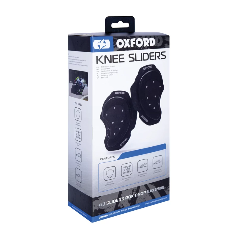 Oxford Rok Drop, szikrázós térdkoptató, fekete, 1pár