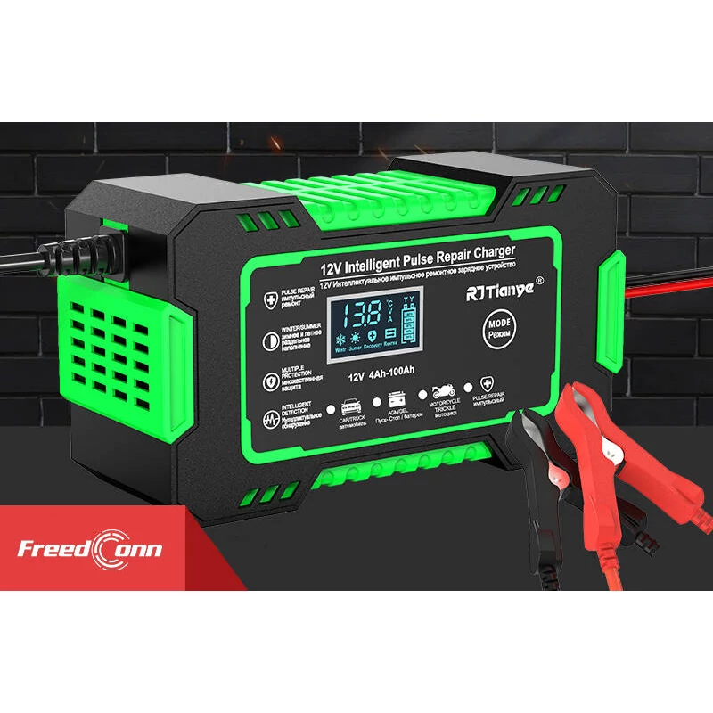 FreedConn RJ-C 120501A 12V 6A automatikus akkumulátor töltő