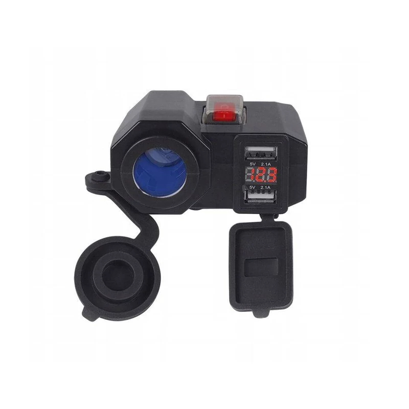 FreedConn motorkerékpárra szerelhető szivargyújtótöltő, 2 x USB QC3.0, MC1V
